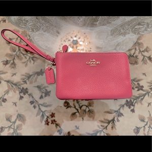 Coach leather wristlet